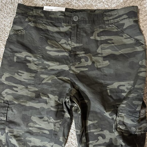 Sanctuary Scout Pants Mens 2XL Camo Poplin Surplus Straight Leg Drawcord Cargo - Picture 4 of 12